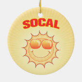 Sunny California Ceramic Ornament (Achterkant)