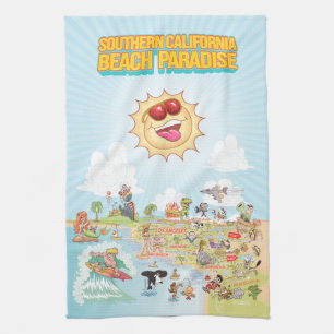 Sunny California Kitchen Towel Theedoek