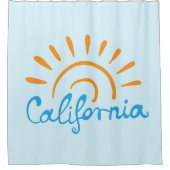 Sunny California Logo Douchegordijn (Voorkant)