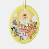 Sunny California Round Ceramic Ornament (Rechts)