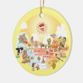 Sunny California Round Ceramic Ornament (Links)