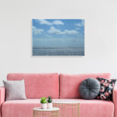 Sunny Caribbean Zee Blue Ocean Canvas Afdruk (Insitu (Woonkamer))