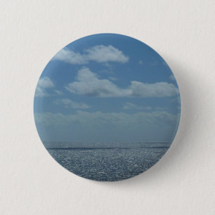 Sunny Caribbean Zee Blue Ocean Ronde Button 5,7 Cm