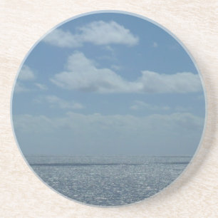 Sunny Caribbean Zee Blue Ocean Zandsteen Onderzetter