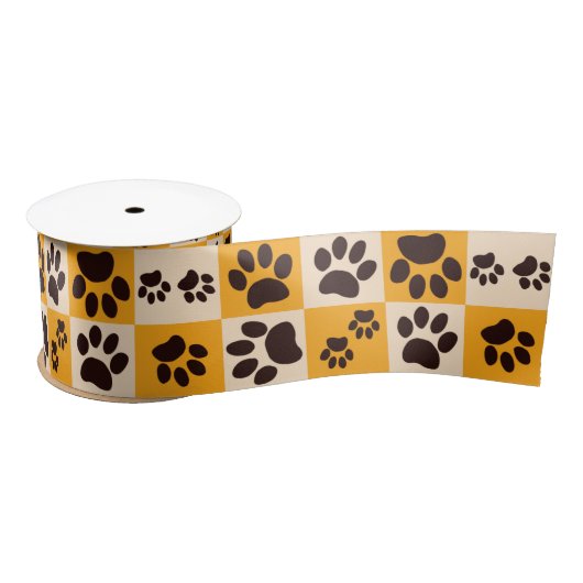 Sunny Cat Paw Print Checkerboard Lint (Spoel)