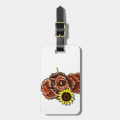 Sunny Chocolate Labradoodle Off-Leash Art™ Bagagelabel (Voorkant verticaal)