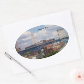 Sunny Cleveland Ohio Oval Sticker (Envelop)