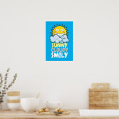 Sunny Cloudy Smiliy Poster (Keuken)