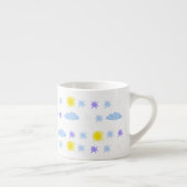 Sunny, Cloudy, Starry Weather Pattern Espresso Kop (Rechts)