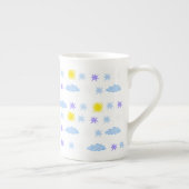 Sunny, Cloudy, Starry Weather Pattern Porselein Kop (Rechts)