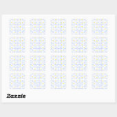 Sunny, Cloudy, Starry Weather Pattern Vierkante Sticker (Vel)