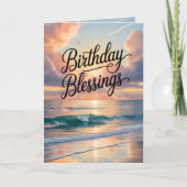 Sunny Coast Birthday Wishes Kaart (Voorkant)