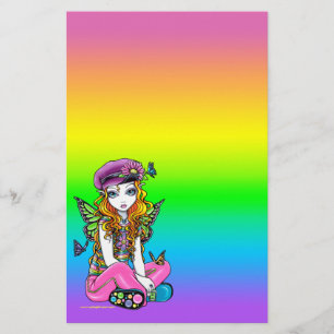 "Sunny" Cute Rainbow Butterfly Fairy Stationery Briefpapier