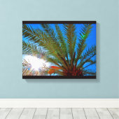 Sunny Date Tree Canvas Afdruk (Insitu (Houten vloer))
