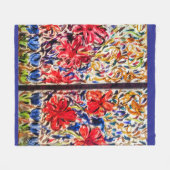 Sunny Day Blue Tulips Fleece Deken (Voorkant (Horizontaal))