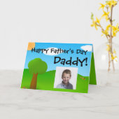 Sunny Day Daddy Fête des pères Carte de voeux phot (Fleur jaune)