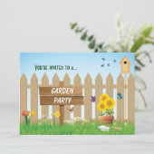 Sunny Day Garden Party Kaart (Staand voorkant)