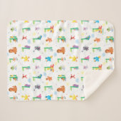 Sunny Day Sesamstraat Pattern Sherpa Deken (Voorkant (horizontaal))
