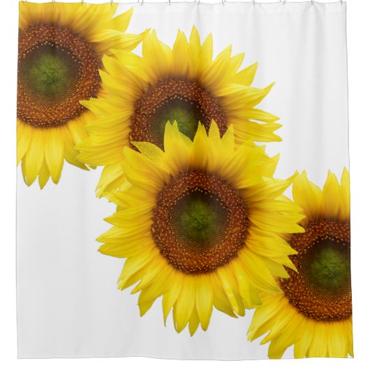 Sunny Day Sunflower Showgordijn Douchegordijn (Voorkant)