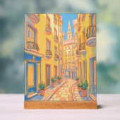 Sunny European Street Architecture confortable Art (Neutre)