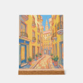 Sunny European Street Architecture confortable Art (Recto)