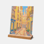 Sunny European Street Architecture confortable Art (Angle)