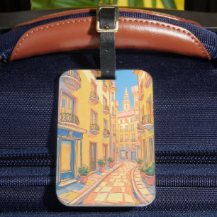 Sunny European Street Bagagelabel – Gezellig reize