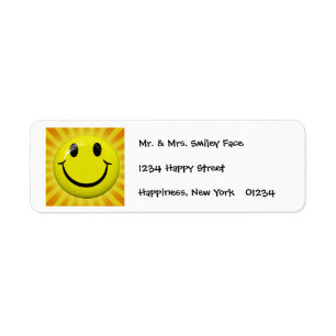 Sunny Face Labels