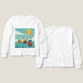 Sunny Fishing Boats – Kids’ Long Sleeve Tee (Voorkant /achterkant)