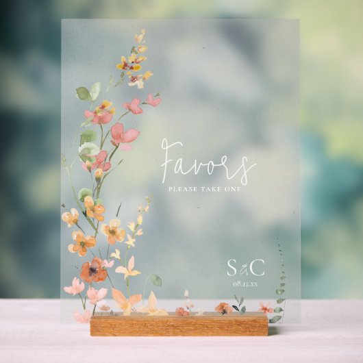 Sunny Fleur sauvage Wedding Favors Gradient ID1023 (Neutre)