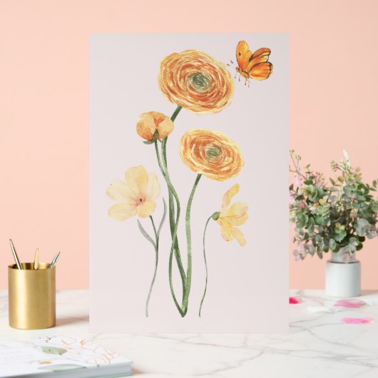 Sunny Floral Delight, Waarde Poster Papier (mat) (Huwelijk)