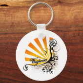 Sunny Floral Graphic Virginia Sleutelhanger (Voorkant)