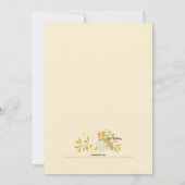 Sunny Floral Wedding Invitation Kaart (Achterkant)