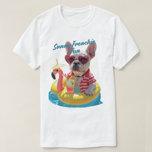 Sunny Frenchie Fun T-shirt (Design voorkant)