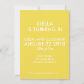 Sunny Fun Cool Minimal Modern Photo Birthday Kaart (Achterkant)