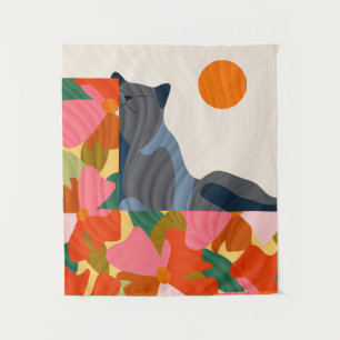 Sunny Garden Cat Wandkleed