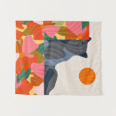 Sunny Garden Cat Wandkleed (Voorkant (horizontaal))