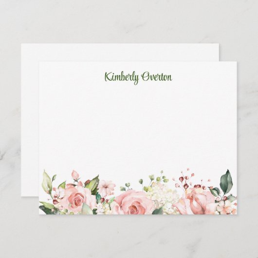 Sunny Garden Gepersonaliseerde Flat Note Kaart Notitiekaartje (Voorkant / Achterkant)