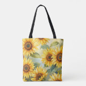 Sunny Glow Zonnebloem Canvas tas (Achterkant)