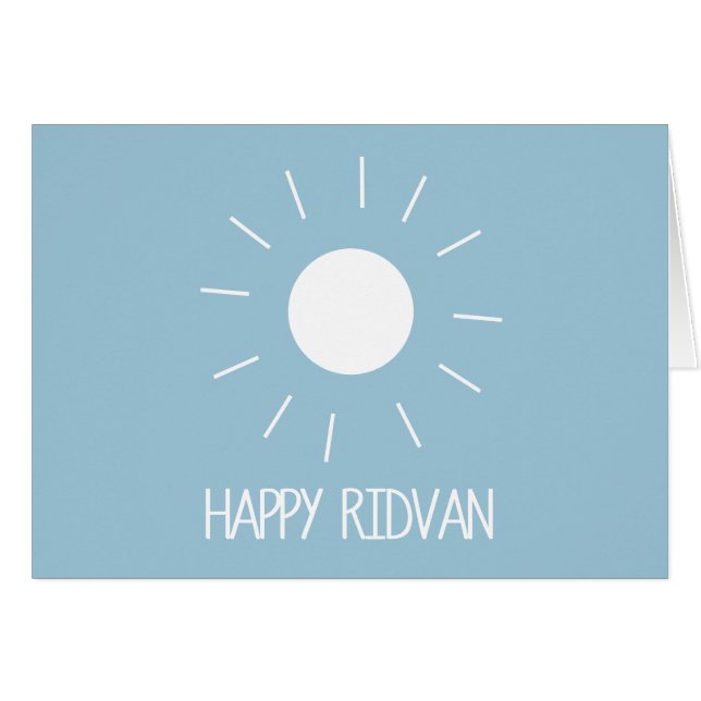  Sunny Happy Ridvan Baha'i-kaart (Voorkant Horizontaal)