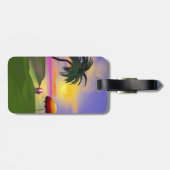 Sunny Island Beach Vacation Bagagelabel (Achterkant horizontaal)