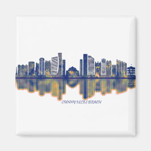 Sunny Isles Beach Skyline Magneet