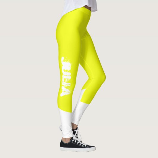 Sunny Julia Ajouter Votre Nom Leggings Art Abstrai (Droite)