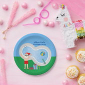 Sunny Kerstkerstkerstkerstman Cute Custom Pool Par Papieren Bordje (Feest)