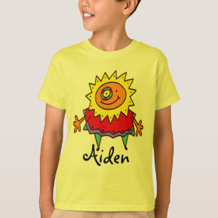 SUNNY LADY stripstijl + je achtergrond. en ideeën T-shirt