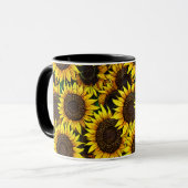 Sunny Large Sunflower Patroon Mok (Voorkant links)
