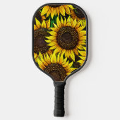 Sunny Large Sunflower Patroon Pickleball Paddle (Achterkant)