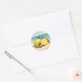 Sunny Lemon Olive Beachside Fresh Ronde Sticker (Envelop)