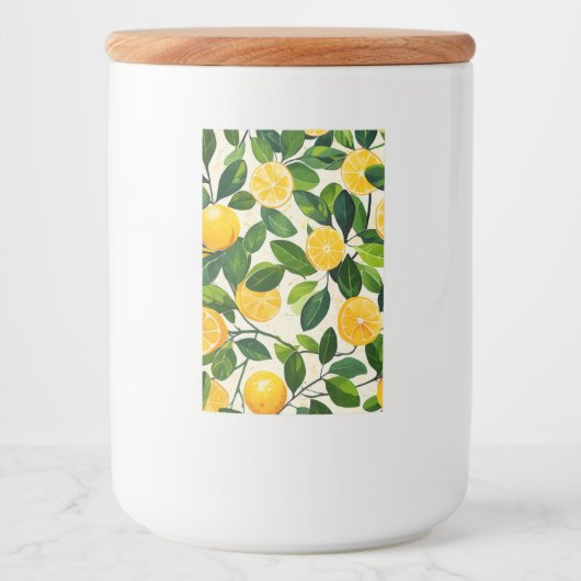 "Sunny Lemon Storage Jar" Voedselcontainer Etiket (Voorkant)