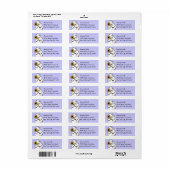 Sunny Manatee Off-Leash Art™ Custom Blue Etiket (Full Sheet)